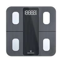 Sacoma Edge digitale personenweegschaal met helder LED display en nauwkeurige meting in strak en modern design