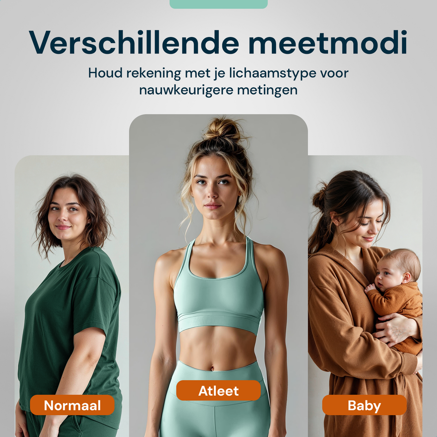 Digitale weegschaal met meetmodi voor atleten, standaard gebruikers en baby weging voor nauwkeurige lichaamsanalyse